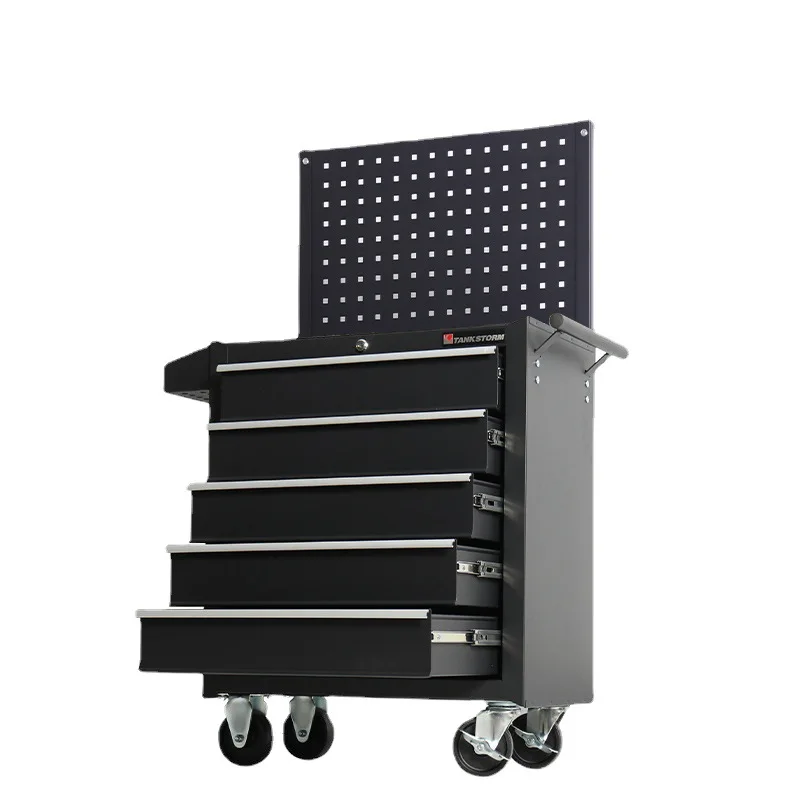 Workshop Tools Trolley - 2026年モデル 5段引き出し収納ツールボックストロリー ワークショップ多機能自動車修理用ハードウェアモバイルメンテナンスツールキットキャビネット