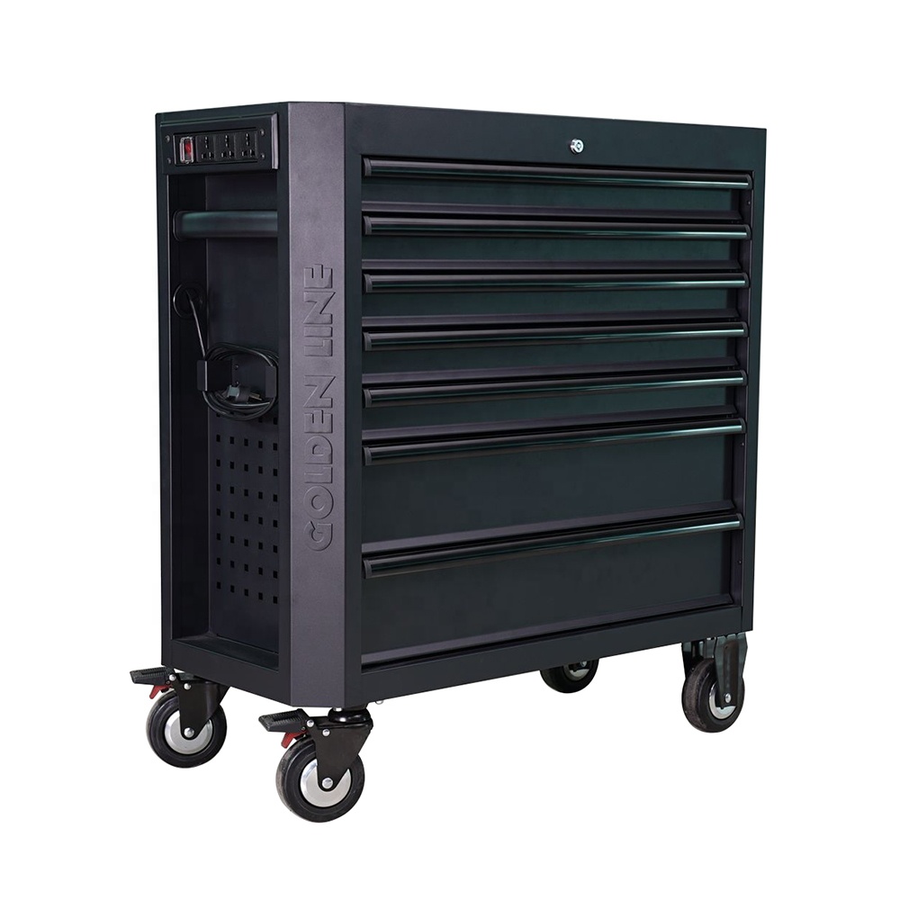 Workshop Tools Trolley - 新デザインの頑丈なスチール製引き出しツールボックス、ワークショップ用取り外し可能なローラーキャビネット、スチール製ワークベンチ、ガレージトロリー #