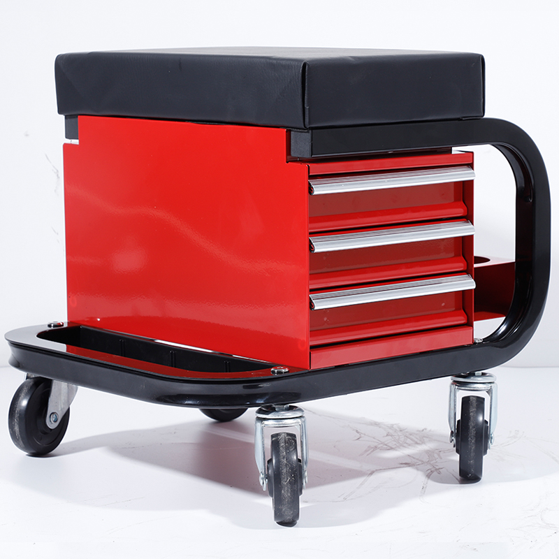 Workshop Tools Trolley - ワークショップ用ロック式ツールトロリーカート、ローリングボックス、ヘビーデューティステンレススチールツールチェスト、3段引き出し付きワークベンチツールキャビネット