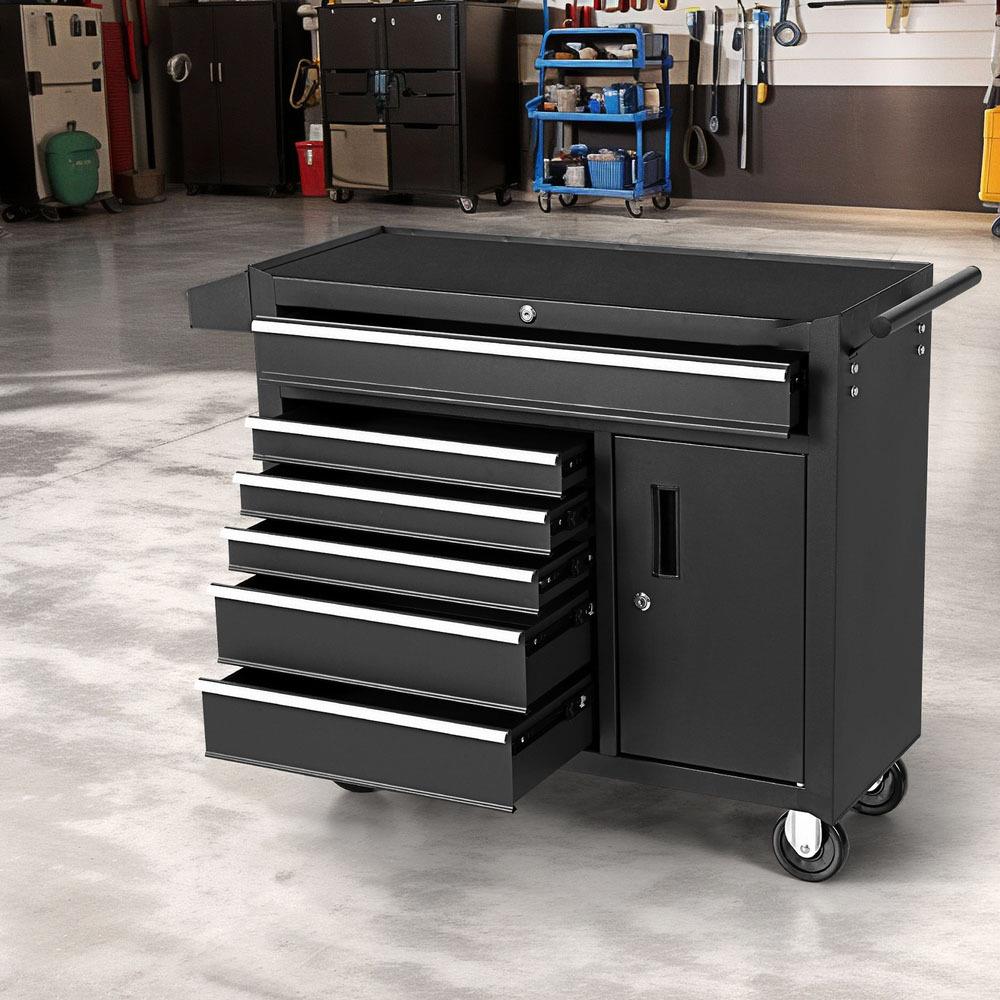 6段引き出しツールボックスチェストキャビネット収納トロリー、 - Workshop Tools Trolley のレビューと価格