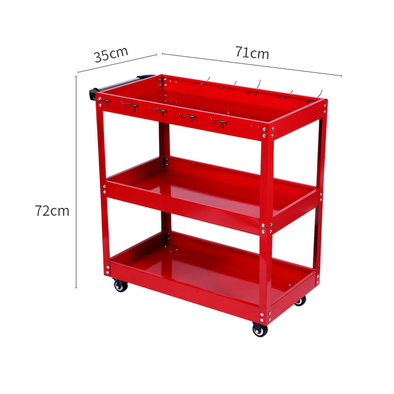 3段式ローリングツールカート、頑丈なスチール製ユーティリティ - Workshop Tools Trolley のレビューと価格