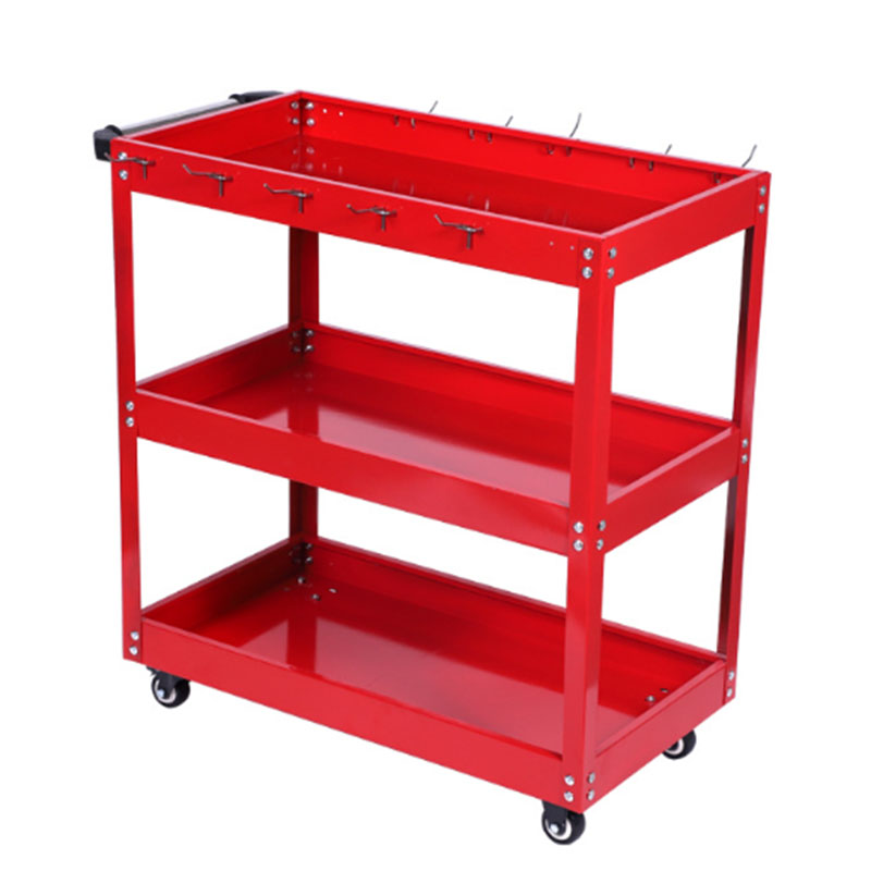 3段式ローリングツールカート、頑丈なスチール製ユーティリティ - Workshop Tools Trolley のレビューと価格
