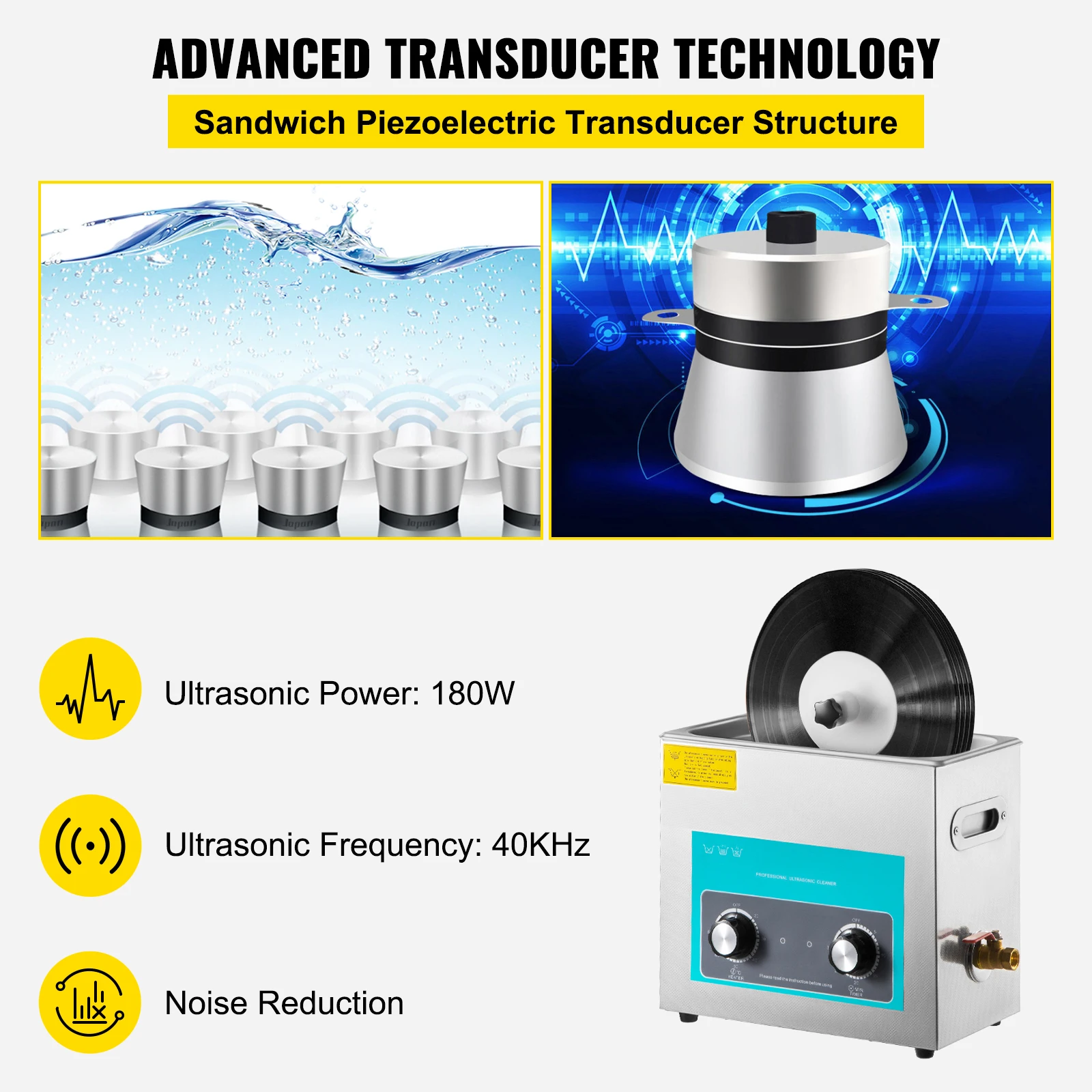 SIHAO 6L ビニールレコードクリーナーノブ 180 ワ - Workshop Tools And Equipment のレビューと価格