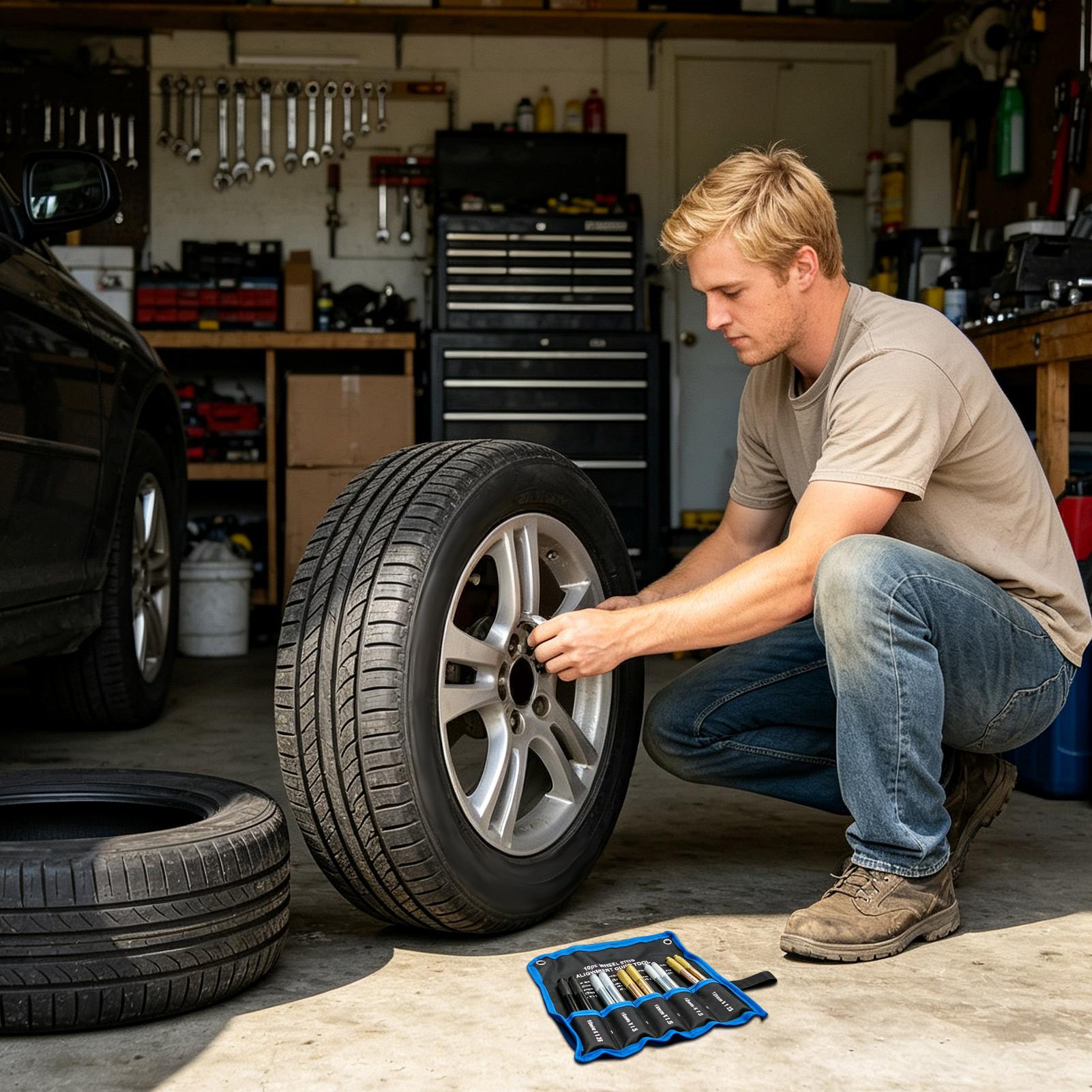 ホイールアライメント用スタッドピン 10個入り。汎用タイプで - Tools For Garage Workshop のレビューと価格