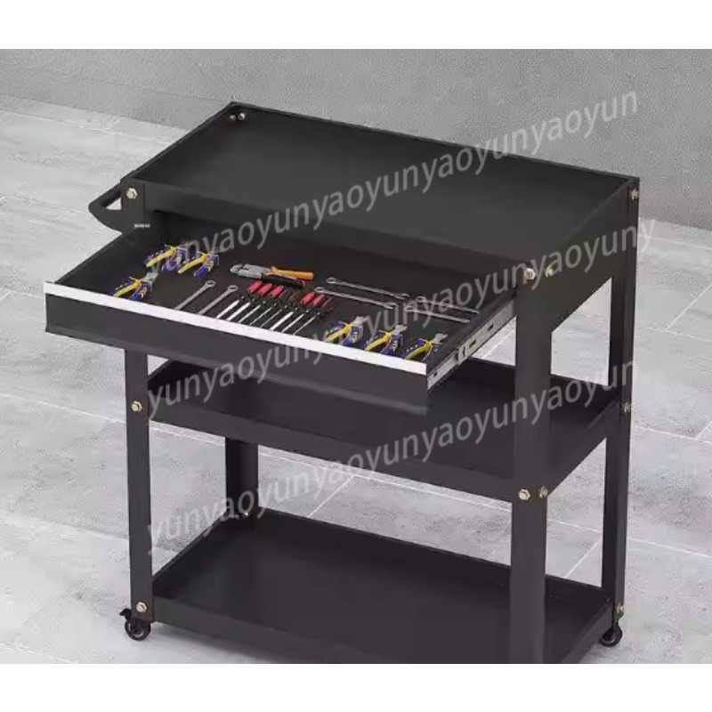 頑丈な3段式ローリングカート、多機能ユーティリティカート、引 - Workshop Tools Trolley のレビューと価格