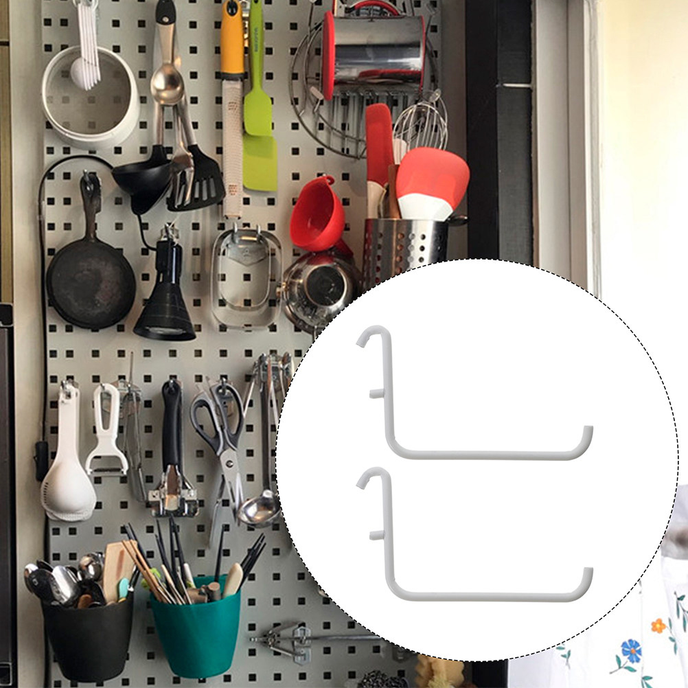 4個入り、金属製で塗装されたペグボード用ブラケットフック。頑 - Workshop Tools And Equipment のレビューと価格