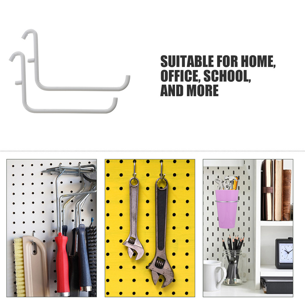 4個入り、金属製で塗装されたペグボード用ブラケットフック。頑 - Workshop Tools And Equipment のレビューと価格