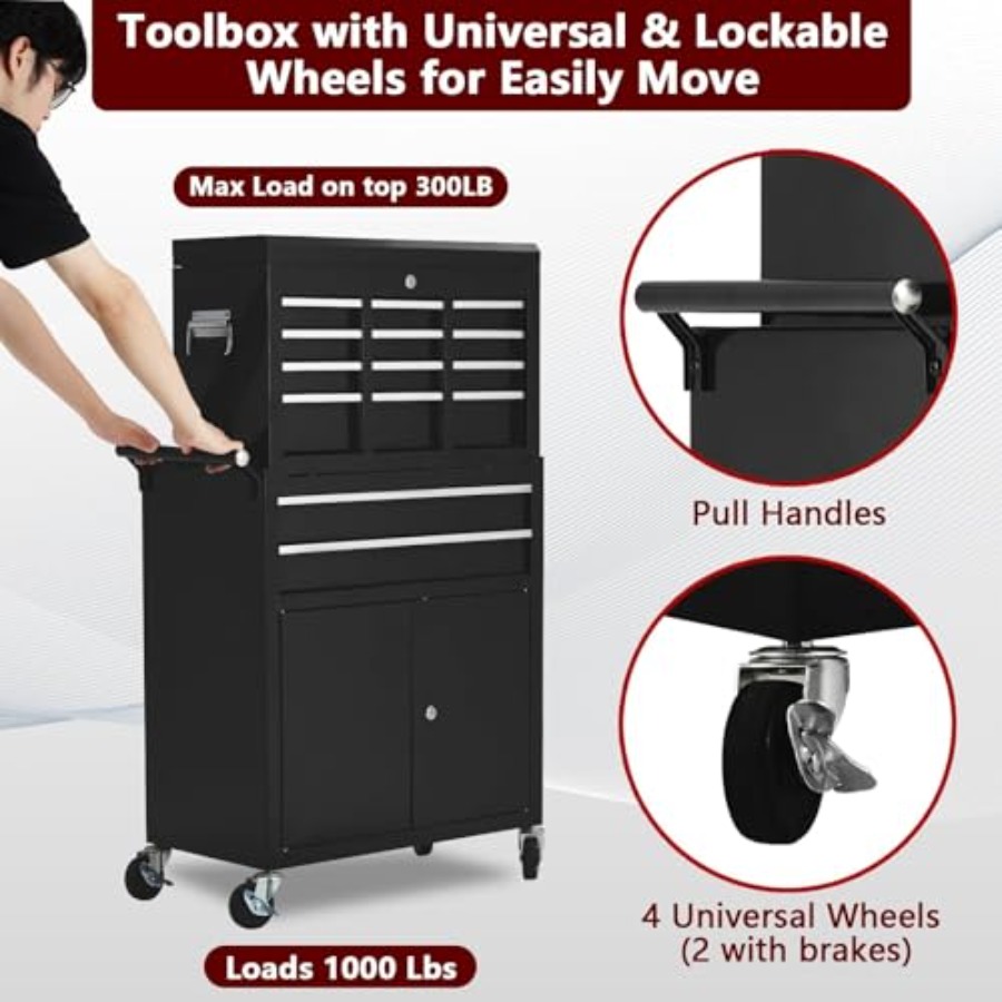 ガレージや作業場で使用する機械工向け：頑丈なスチール製の8段 - Tools Use In The Workshop のレビューと価格
